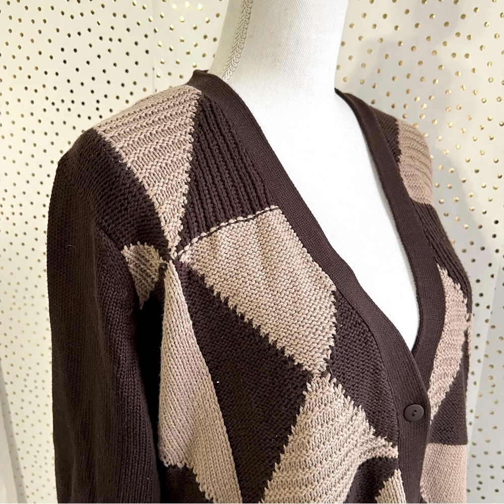 Vintage 90's Colorblock Cardigan - Picture 2 of 7